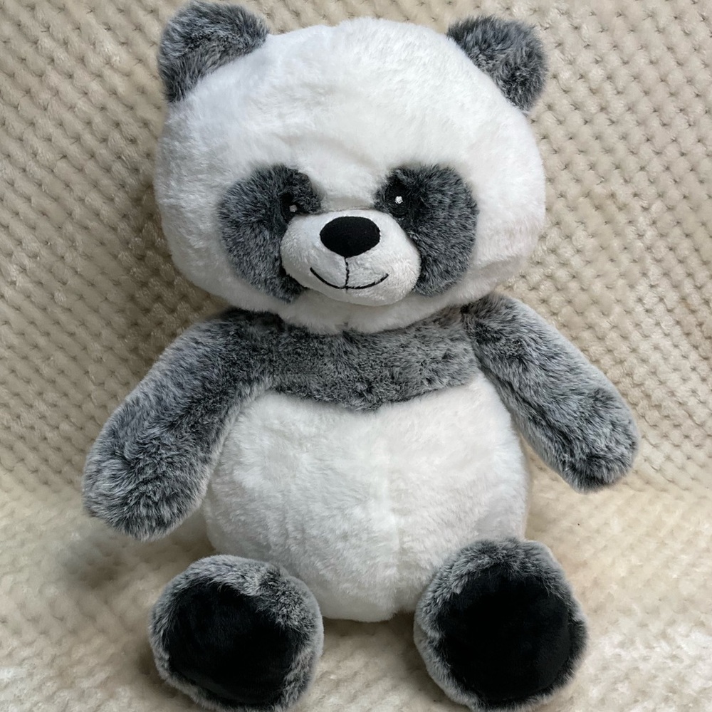 Kid Connection Adorable Gray and White Plush Panda Stuffed Animal Toy